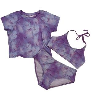 Art Class Girls XL (14-16) Three-Piece‎ Lavender Swimsuit Set